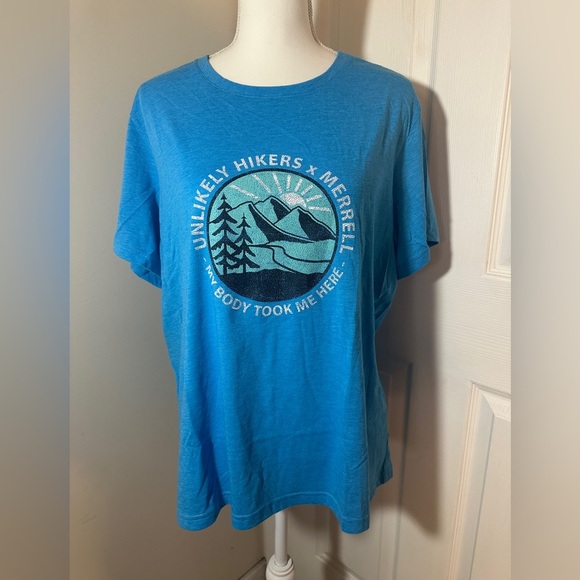Women’s Merrell and Unlikely Hikers Collaboration T-Shirt. Size XXL - Picture 1 of 5